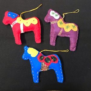 Handmade Dolla Horses Christmas Ornaments